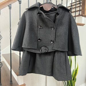 Krush Coat with cape. Gray/Charcoal size XL